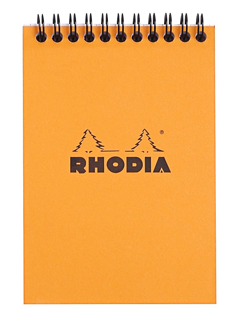 Rhodia Wirebound Pad 4.1X5.8 Orange Grid