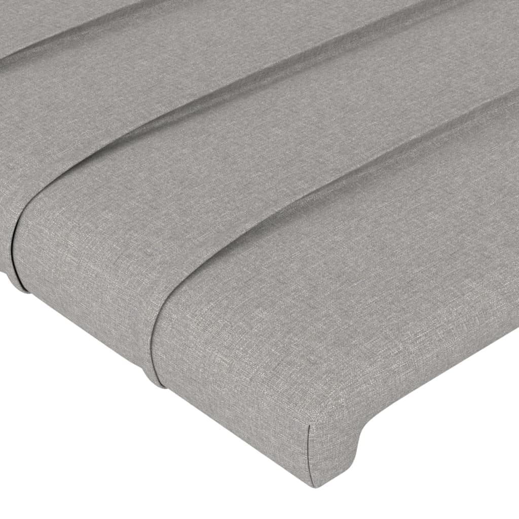 vidaXL Headboard Light Gray 39.4x2x30.7/34.6 Fabric