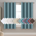 H.VERSAILTEX Linen Blackout Curtain 54 Inches Long for Bedroom/Living Room Thermal Insulated Grommet Linen Curtain Drapes Primit