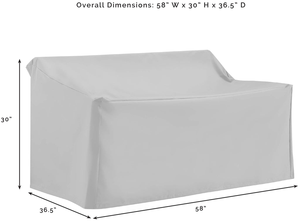 Crosley Furniture Patio Furniture Covers, Waterproof Outdoor Loveseat Cover for Backyard, Deck, Gray