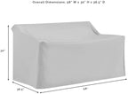 Crosley Furniture Patio Furniture Covers, Waterproof Outdoor Loveseat Cover for Backyard, Deck, Gray