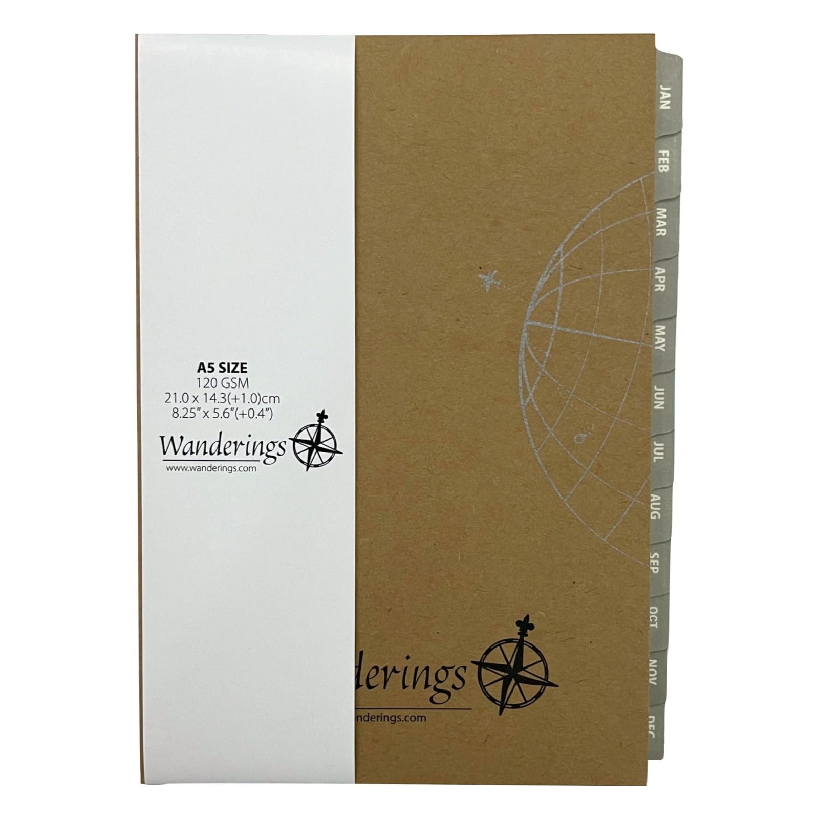 2024/25 A5 Calendar Planner Inserts - 8 1/4 X 5 5/8 (21Cm X 14.2Cm) - Ivory Color - Thick Monthly & Weekly Calendar Refill For A