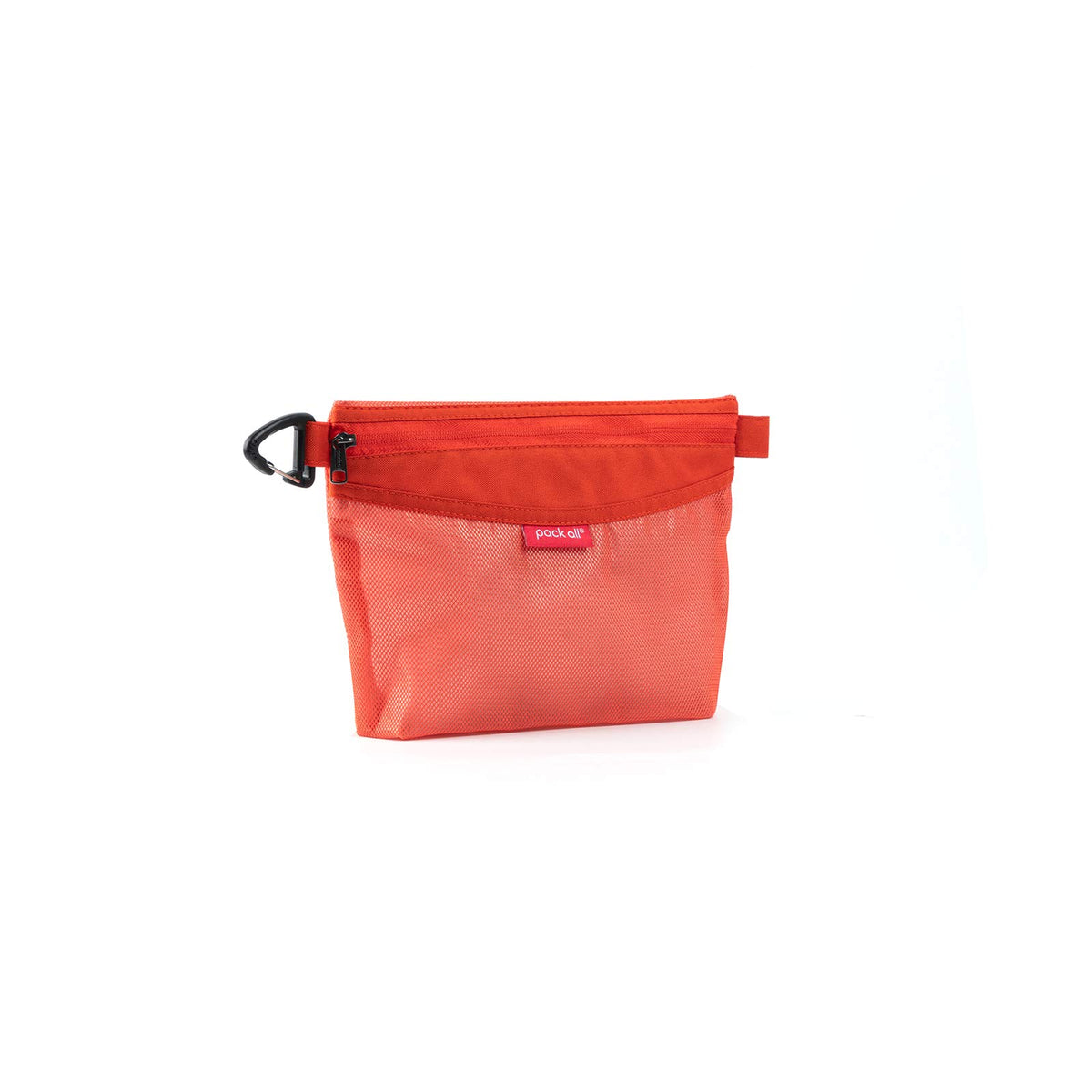 Pack All Water-Resistant Material Zipper Pouch, Mesh Zipper Bags For Storage, Travel, Office (Orange, Small)