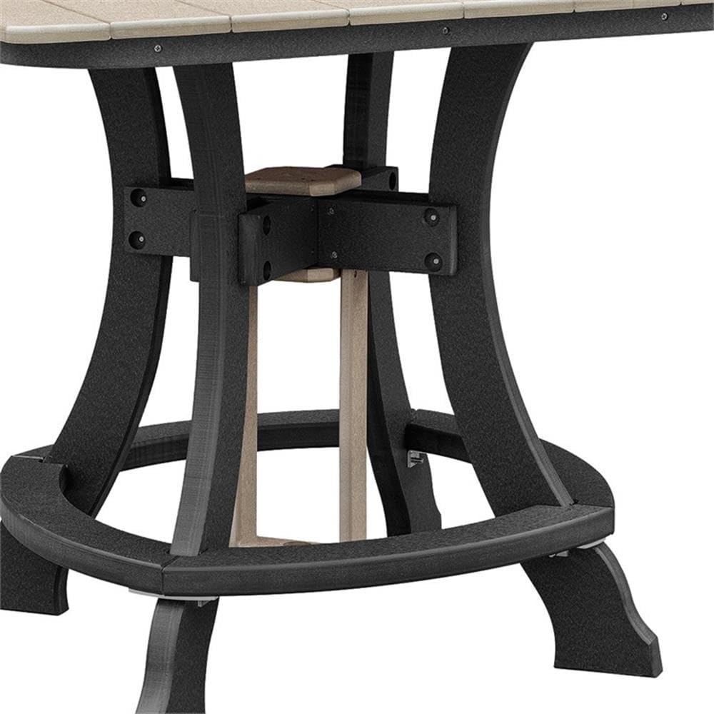 American Furniture Classics Five Piece Square Counter Height Dining Set, Weatherwood/Black