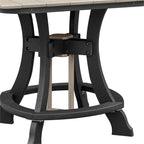 American Furniture Classics Five Piece Square Counter Height Dining Set, Weatherwood/Black