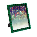 Isaac Jacobs Decorative Sparkling Jewel Picture Frame, Photo Display & Home D  cor (8x10, Emerald Green)