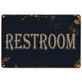 WOSTOD Restroom Vintage Metal Sign Bathroom Door Signs for Offices Businesses Restaurants 8X12 Inch (1 Pack)