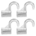 Cabilock Aluminum Alloy Wardrobe Hooks for Closet Rod 4Pack Sturdy Closet Rod Bracket Hooks Easy to Install Hooks for Hanging C