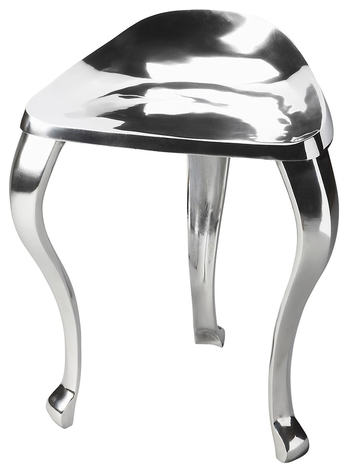 HomeRoots Modern Tripod Aluminum Stool