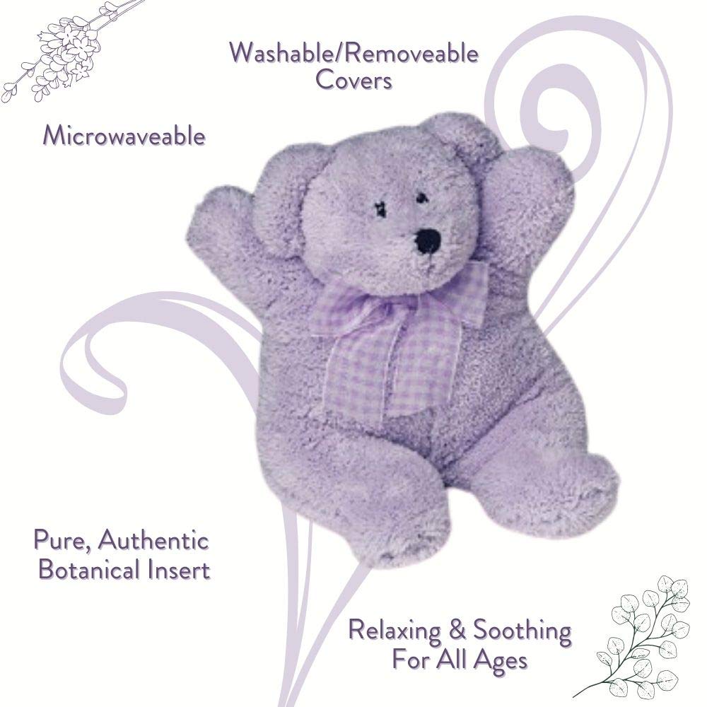 Sonoma Lavender Microwaveable Aromatherapy Pillow, Plush Bear, Lavender Scented With Removable Washable Cover, Lou The Lavender
