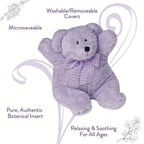 Sonoma Lavender Microwaveable Aromatherapy Pillow, Plush Bear, Lavender Scented With Removable Washable Cover, Lou The Lavender