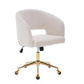 Home Office Chair Swivel Velvet Desk Chair Accent Armchair Upholstered Modern Tufted Chairs With Gold Base For Girls Women Ergonomic Study Seat Computer Task Stools For Living Room(Pink)