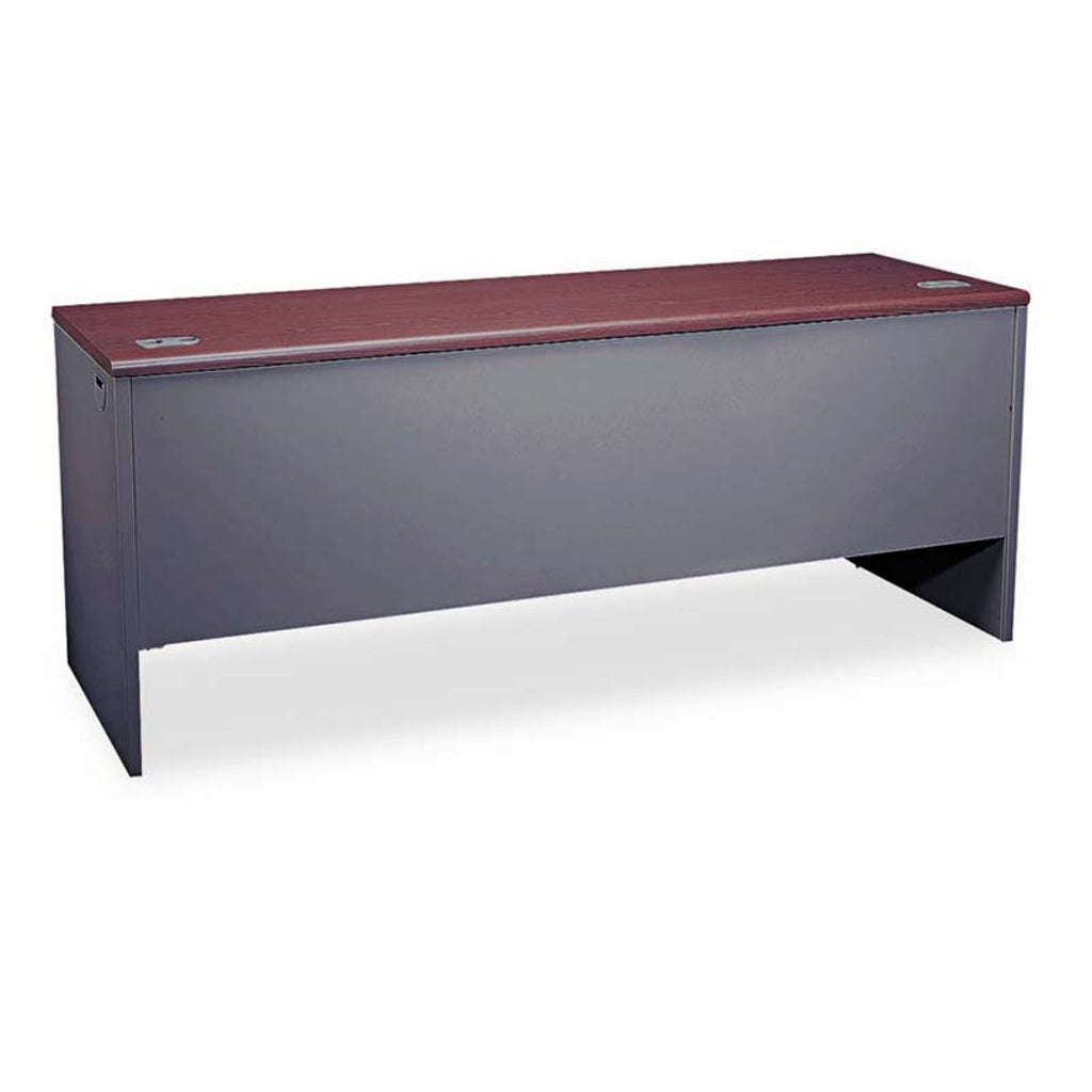 Hon 38000 Series Kneespace Credenza, 72W X 24D X 29.5H, Mahogany/Charcoal