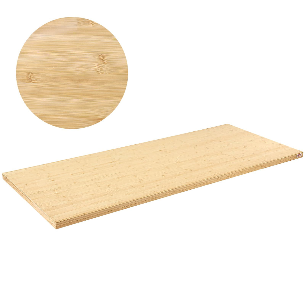 VEVOR Bamboo Table Top, 70.9'' x 29'' x 1.5'', 330 lbs Load Capacity, Universal Solid One-Piece Bamboo Desktop for Height Adjust
