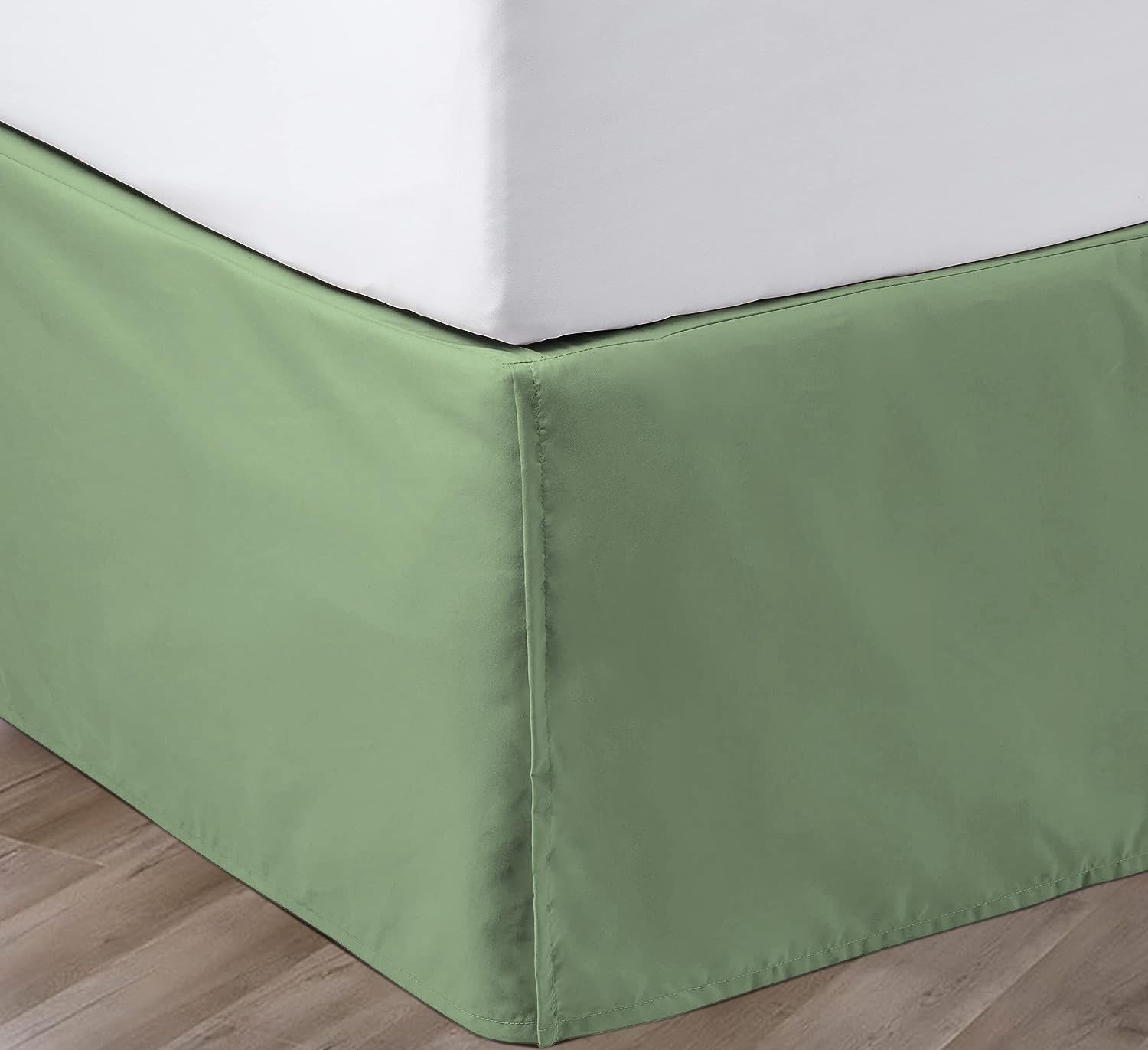 Sgi Bedding 12 Inch Drop Bed Skirt King Size With Platform To Stay In Place Elegant Pleated Design With Split Corners Wrinkle Re