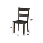 Acme Haddie Dining Side Chair in Distressed Walnut (Set of 2)
