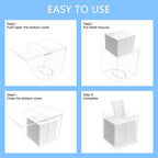 Dedoot Facial Tissue Dispenser Box Cover, Rectangle Acrylic Tissue Box 5.5X5.7 Inches Clear Acrylic Tissue Box For Bathroom Coun