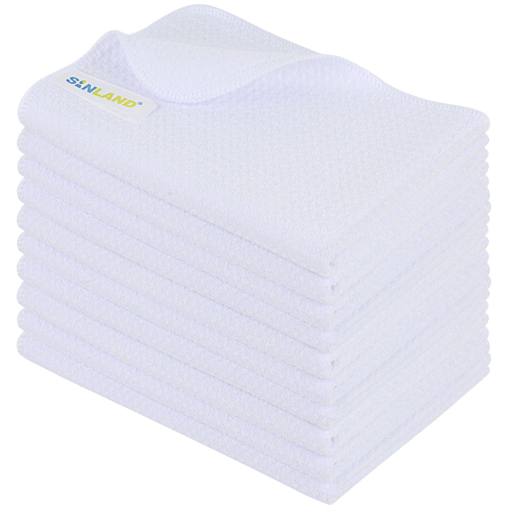 SINLAND Kitchen Towels Premium Sublimation Blank Towels Fast Drying Tea Towel Polyester Dish Towels for Drying Dishes 16 Inch X 