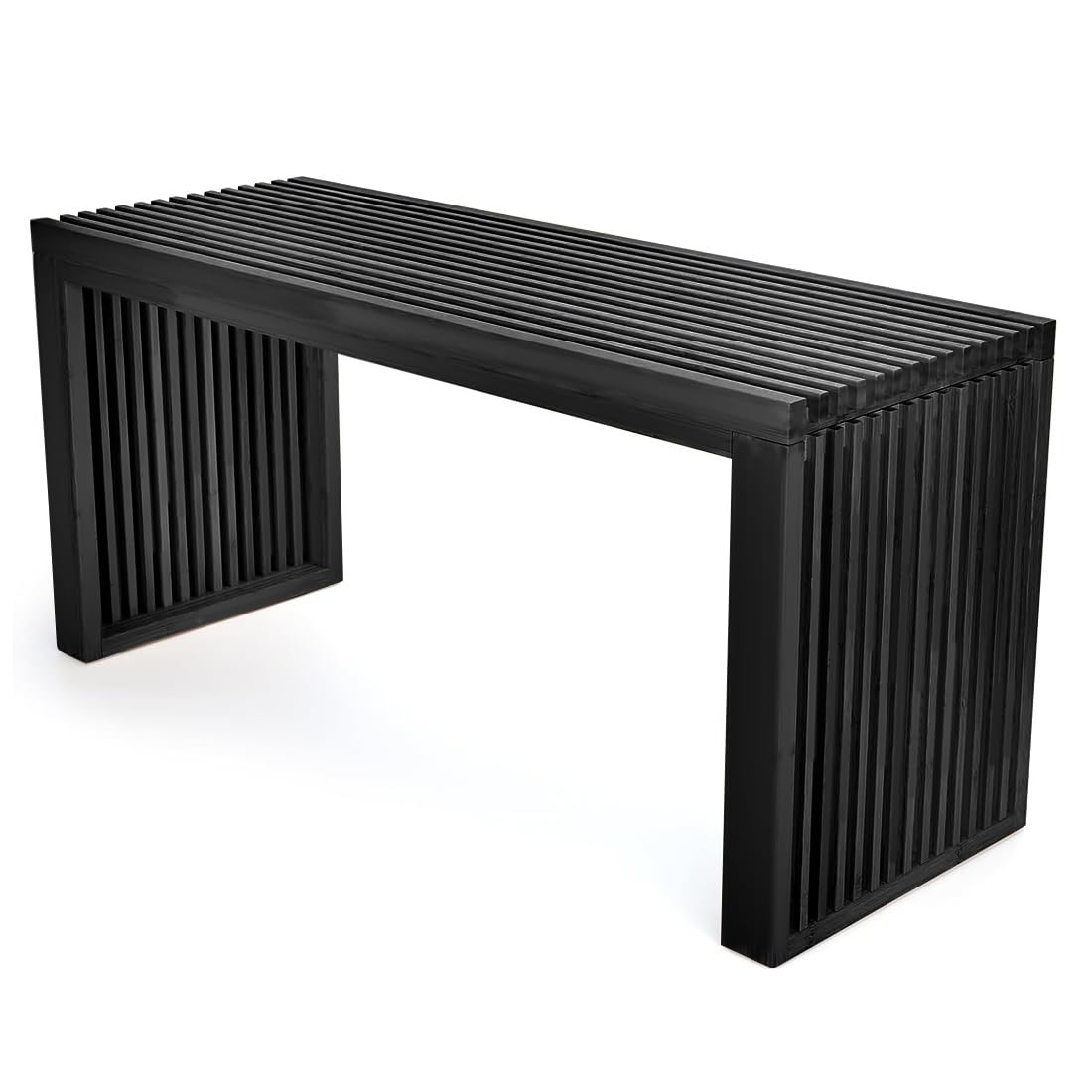 Aprtat Bamboo Dining Bench, 35 Inch Farmhouse Decor Indoor Kitchen Table Bench, Entryway Shoe Rack Bench, Outdoor Bench, Solid Bamboo Benches For Living Room, Hallway, Bedroom, Bathroom
