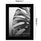 Americanflat 5x7 Picture Frame Set of 6 - Black Gallery Wall Frames with Polished Plexiglass and Engineered Wood - Model GSK0507BK6PK