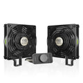 AC Infinity AXIAL S1225D, Dual 120mm Muffin Fan with Speed Controller, UL-Certified for Doorway, Room to Room, Wood Stove, Firep