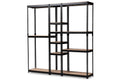 Baxton Studio Gavin Black Metal 10-Shelf Closet Storage Organizer
