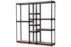 Baxton Studio Gavin Black Metal 10-Shelf Closet Storage Organizer
