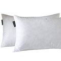 Basic Home14X24 Decorative Throw Pillow Inserts-Down Feather Pillow Inserts-Oblong-Cotton Fabric-Set Of 2-White.