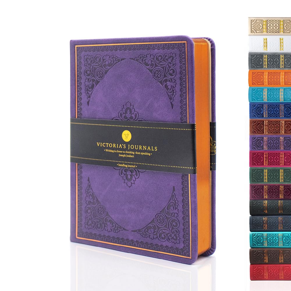 Victoria'S Journals Mini Notebook Pocket Vintage Embossing Journal Hard Cover Lined Old Looking Travel Diary Gilded Edge Ribbon