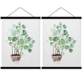 Magnetic Poster Hanger Wooden Poster Hangers, 12 Inch, Extra Strong Magnets, Quick Assembly and Easy Use, Wood Poster Hanger for
