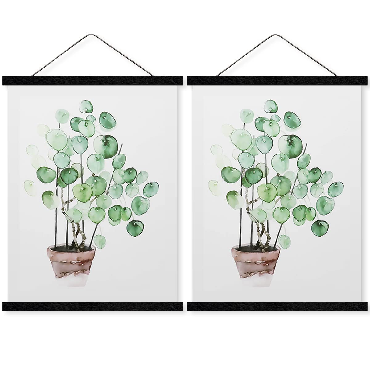 Magnetic Poster Hanger Wooden Poster Hangers, 12 Inch, Extra Strong Magnets, Quick Assembly and Easy Use, Wood Poster Hanger for