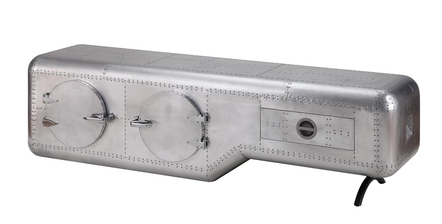 Acme Brancaster TV Stand in Aluminum