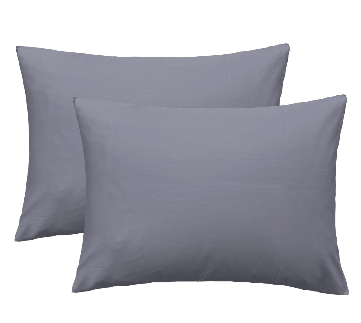 Imaylex Soft 100% Egyption Cotton Zipper Pillow Case, Cozy And Lightweight Pillowcase, Set Of 2, Grey, Queen, 20'' X 30''