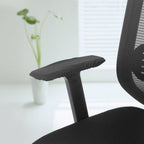 Lazmin 1 Pair Chair Arm Pad Covers, Removable Elastic Washable Office Chair Armrests Protector Cushion Cover(Black)