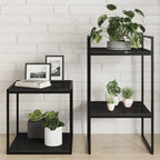 vidaXL High-Gloss Black Bookshelf Boards 8-Piece Set, 15.7x15.7x0.6, Engineered Wood, Easy-Clean, Perfect for Additional Storage