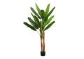 Monarch Specialties I 9593 Artificial Plant, 83' Tall, Banana Tree, Indoor, Decorative, Faux, Floor, Potted, Real Touch, Green Leaves, Black Pot