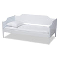 Baxton Studio Alya Classic Traditional Farmhouse White Finished Wood Twin Size Daybed