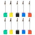 10Pcs Table Number Holder Name Place Card Holder Memo Clip Holder Stand Note Holder Pictures Card Paper Menu Clip (Colorful)