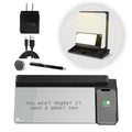 Small Desk Whiteboard - Glass Dry Erase White Board- Desk Computer Buddy With Fast Charger Charging Station, Desk Board Buddy Wi
