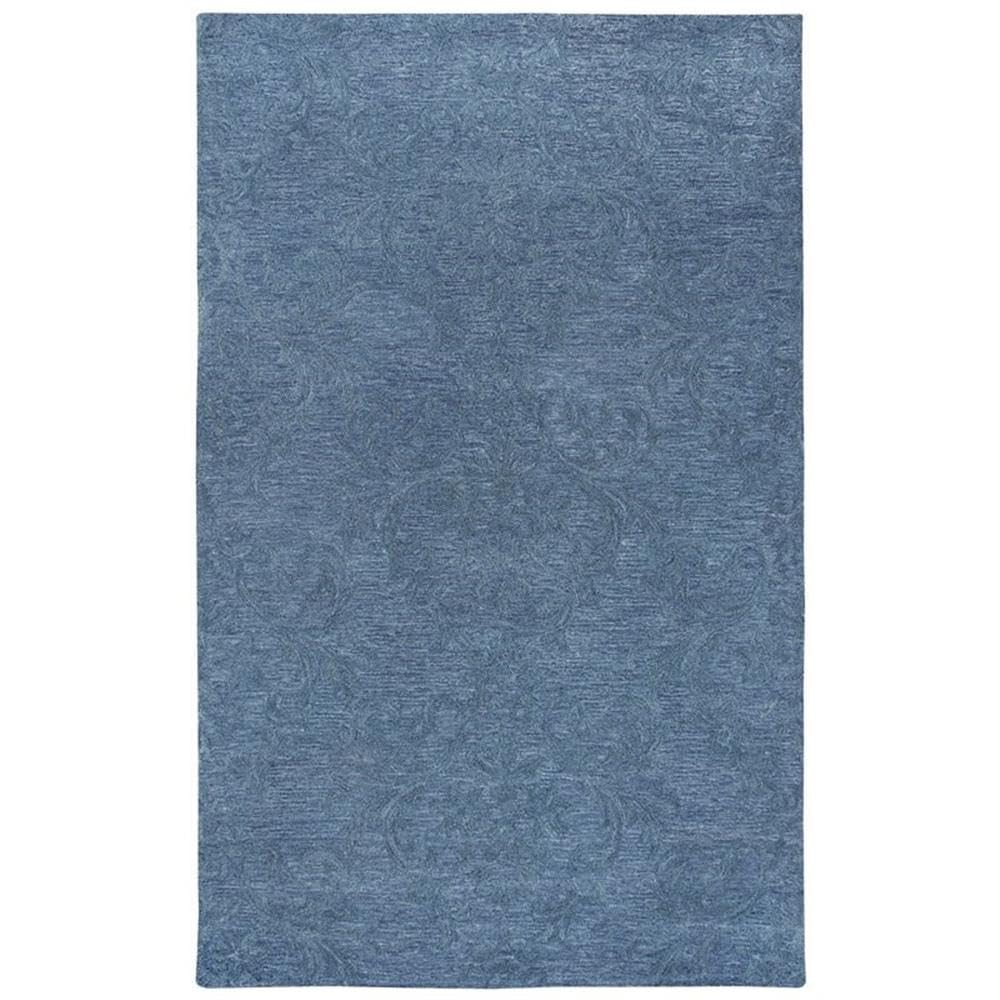 Alora Decor Emerson 9' X 12' Damask Blue/Gray/Rust/Blue Hand-Tufted Area Rug