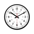 MARATHON 10    Analog Clock, Black - Silent, Continuous-Sweep Second Hand - Easy-to-Read Dial - 12 & 24-Hour Markers - Integrate