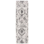 SAFAVIEH Madison Collection Runner Rug - 2'3'' x 16', Cream & Silver, Boho Chic Glam Paisley Design, Non-Shedding & Easy Care, I