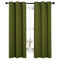 Nicetown Kitchen Curtain Panels Blackout Draperies, Thermal Insulated Solid Grommet Blackout Curtains/Drapes For Christmas Windo