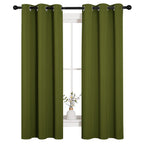 Nicetown Kitchen Curtain Panels Blackout Draperies, Thermal Insulated Solid Grommet Blackout Curtains/Drapes For Christmas Windo