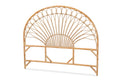 Baxton Studio Devereaux Modern Bohemian Natural Brown Rattan Queen Size Standalone Headboard