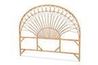 Baxton Studio Devereaux Modern Bohemian Natural Brown Rattan Queen Size Standalone Headboard