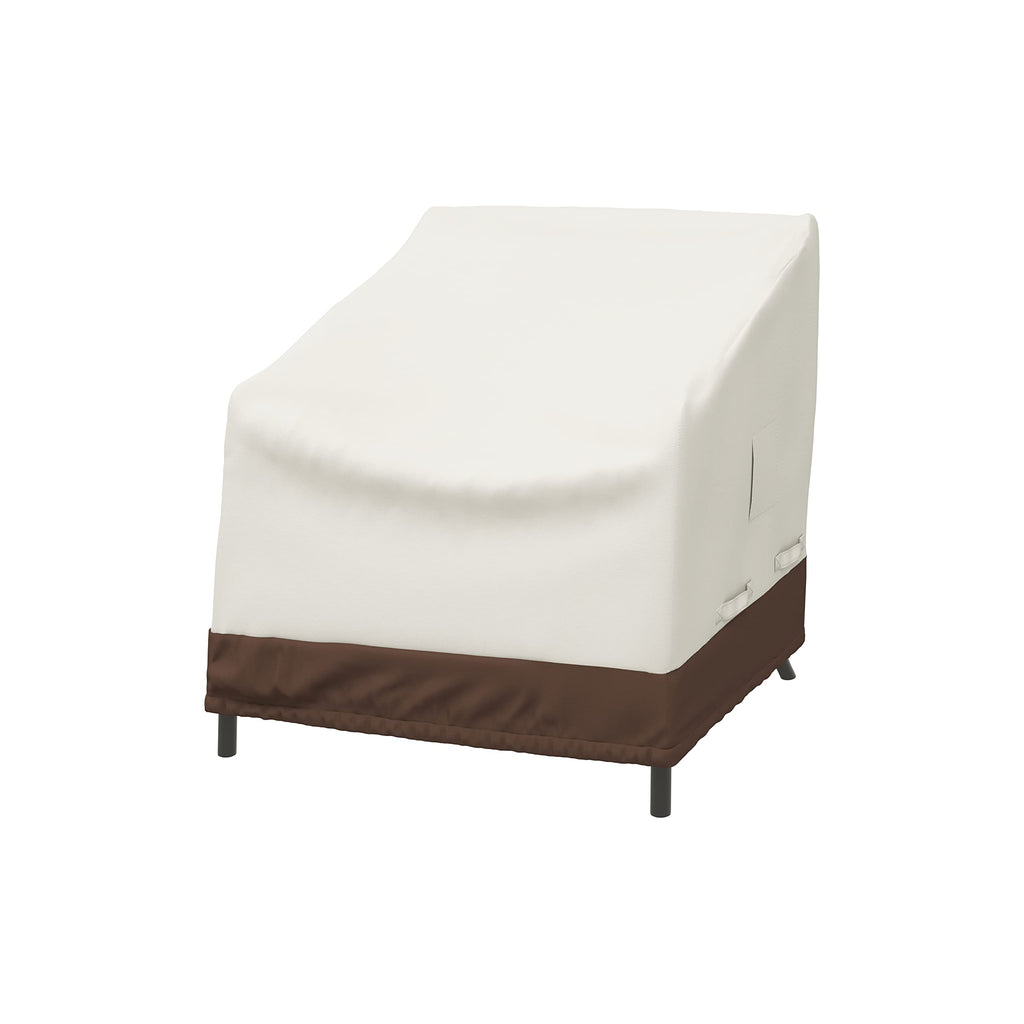 Amazon Basics Outdoor Patio Deep Lounge Chair Cover, Set Of 2, Beige/Tan