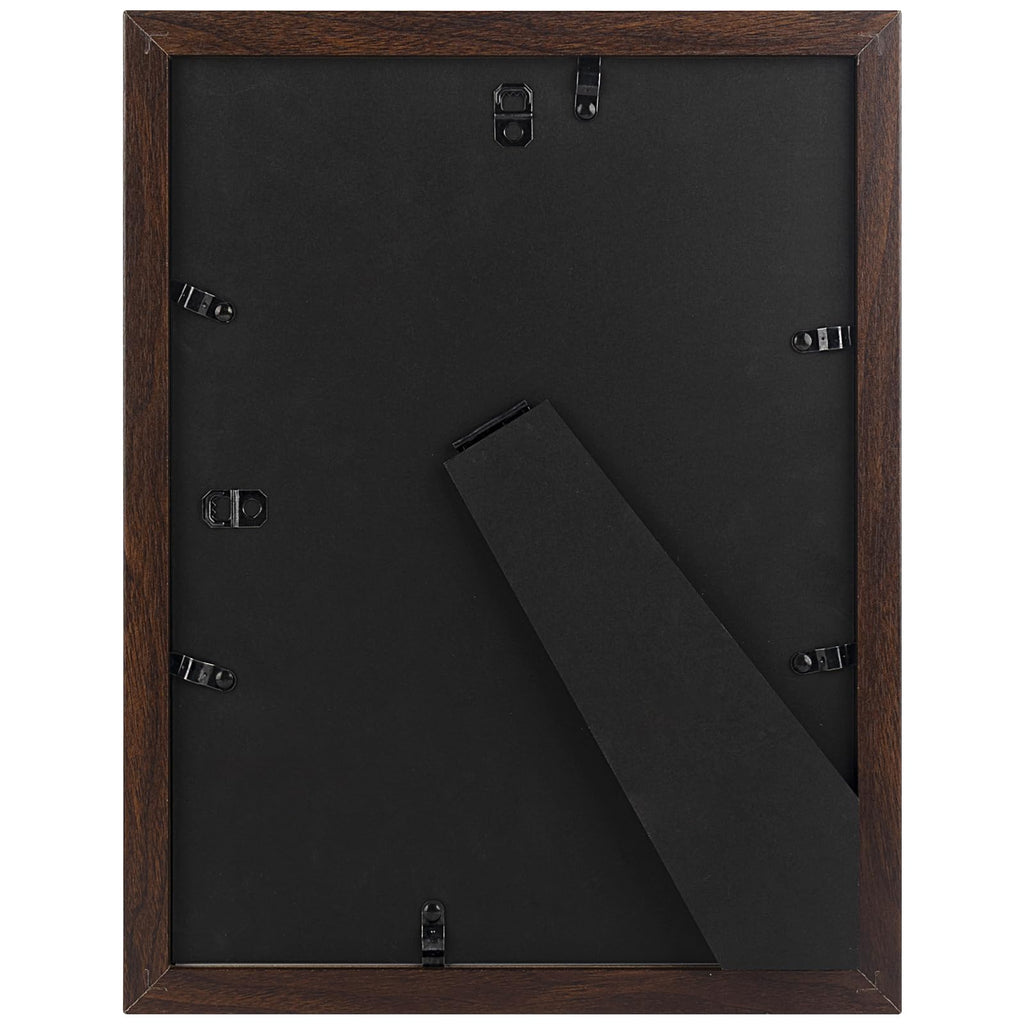 Golden State Art, 9X12 Picture Frame With Mat For 6X8 - High Definition Glass Wall Mounting Horizontal Vertical Display (Brown,