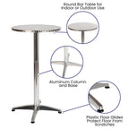 Flash Furniture Metal Bar Table - Aluminum Patio Table - Mellie 23.5"H Round Bar Height Table - Indoor/Outdoor