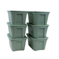 Edge Plastics Classic Storage Tote, durable storage in for home or garage with secure snap lid designed for stacking (6, Light G